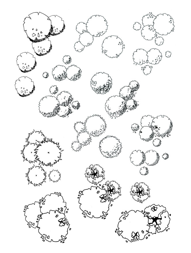 Garden Design - Tree Cluster Graphics